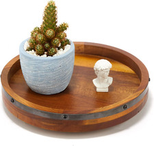 10 Inch Acacia Wood Lazy Susan