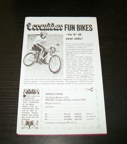 Scramblers fun bikers for - scramblers, 6-16