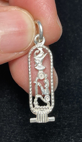 925 sterling silver cartouche - silver,