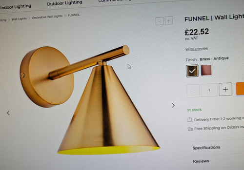 Funnel wall lights warm - wall,