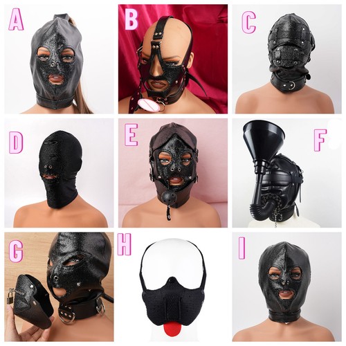 Leather fetish hood gimp - pu,