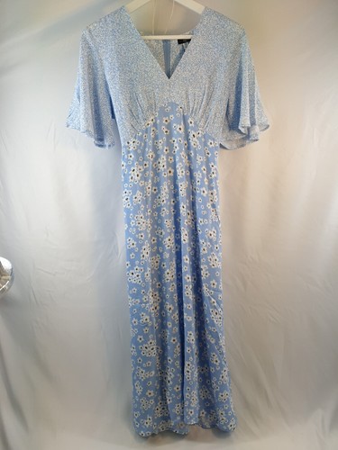 Ladies midi dress blue - m&co,