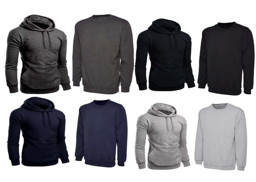 Mens plain sweatshirt hoodie - sweatshirt, 2