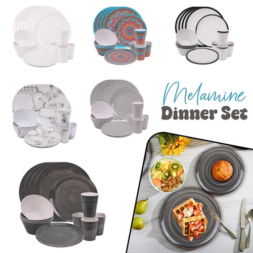 Melamine dinner set camping - dinner,