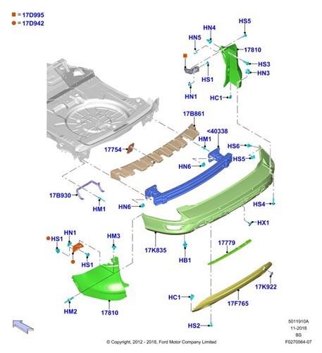 1857271 bumper reinforcement - 1857271,