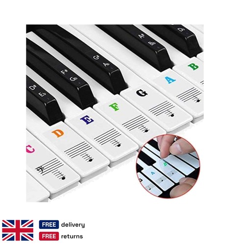 Key piano stickers colorful - 88,
