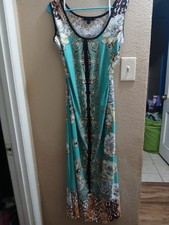 snap women long maxi Teal