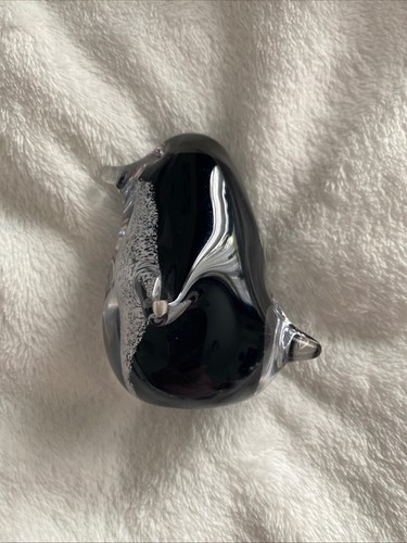 Glass art penguin figurine