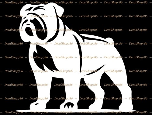 Bull dog silhouette dom - dog,