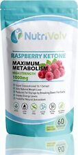 NutriVolv Raspberry Ketones 1000mg per Serving | Natural Weight Loss Supplement