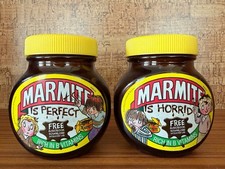 Marmite Collectibles - Horrid Henry 'Is Perfect' and 'Is Horrid' 250g jars empty