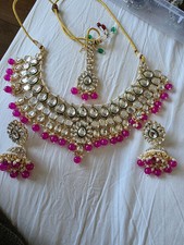 Indian Hot Pink and gold