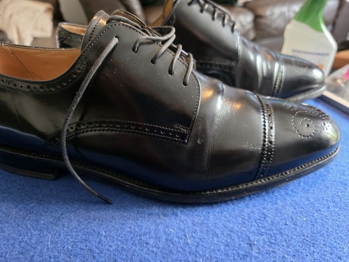 Barker black leather brogue - barker,