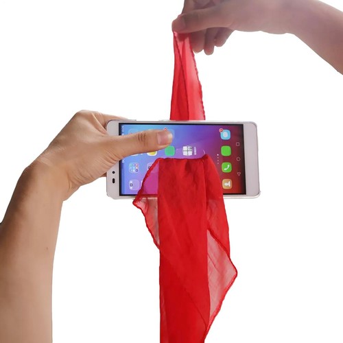 Magic trick silk through - through, phone