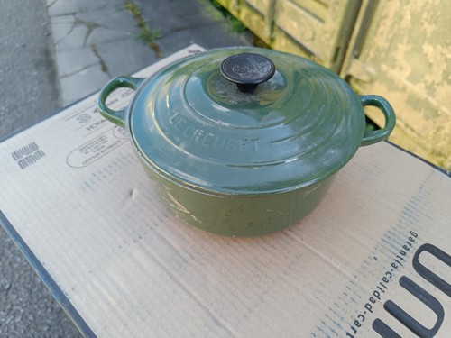 Vintage cast iron enamel - iron,