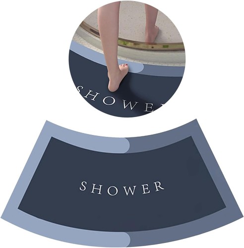 Curved bath mat for - bath,