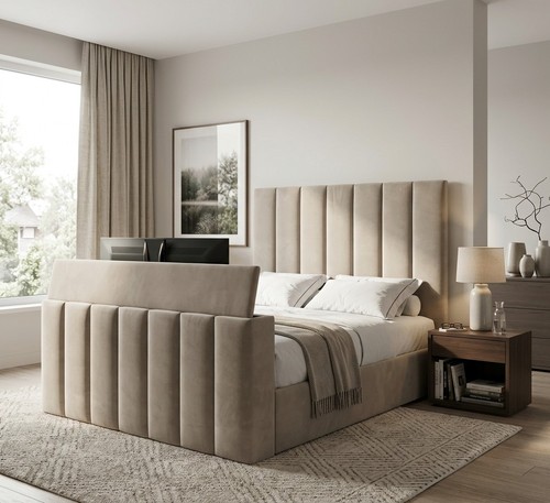 Panel bed frame - tv,
