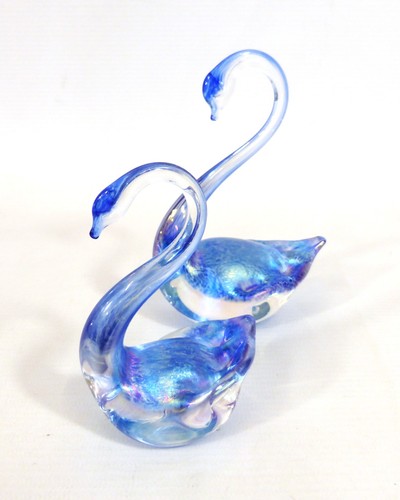 Pair blue iridescent - of,