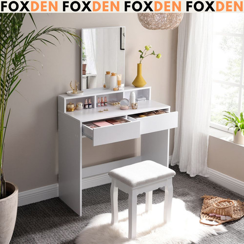 White dressing table - white,