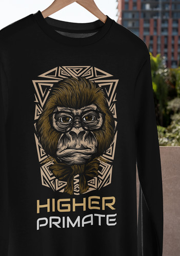 Higher primate chimpanzee - higher,