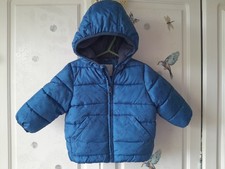 Baby boy Tex baby puffer hooded winter jacket/coat 12 months