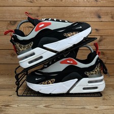 Nike Trainers Womens Size UK 4 Air Max Furyosa Leopard Black Chunky Gym Shoes