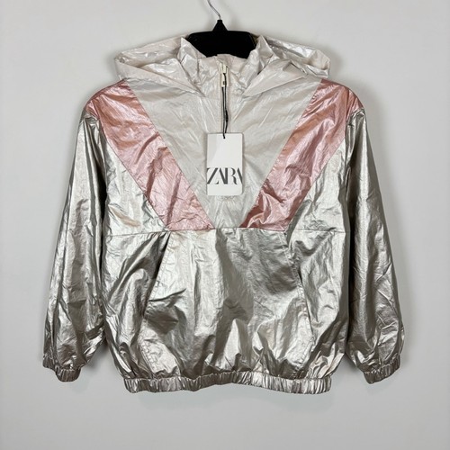 Zara girls nylon half zip - nylon,