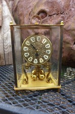 Vintage Kundo Kieninger Obergfell Clock 4 Glass Sided Made In Western Germany