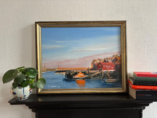 Oil canvas painting - oil, whitby