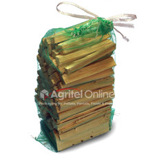 100-Pack Green Monofilament Net Bags for Kindling / Firewood – 38×48 cm, Bulk