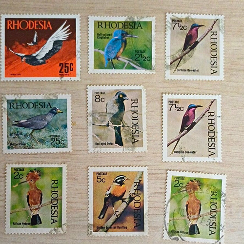 Rhodesia birds postage - birds,