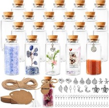 20Pcs Small Glass Bottles with