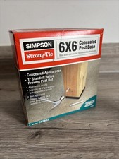 Simpson Strong Tie CPT66Z 6x6 Concealed Post Base With Pins & Washers NEW BOXED