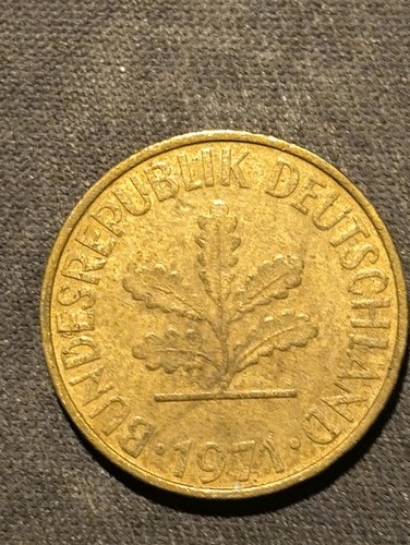 Germany pfennigs coin 1971 - 10,