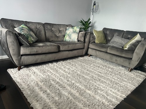 Scs grey sofa suite 2 - &,