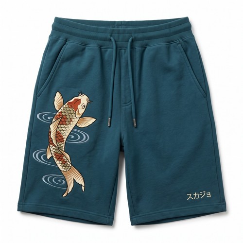 Japanese koi fish - koi, embroidered