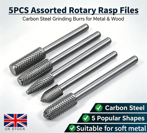 5pc rotary burr rasp set - rotary, 6mm