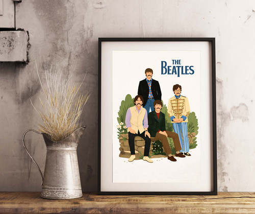 The beatles gloss print - beatles,