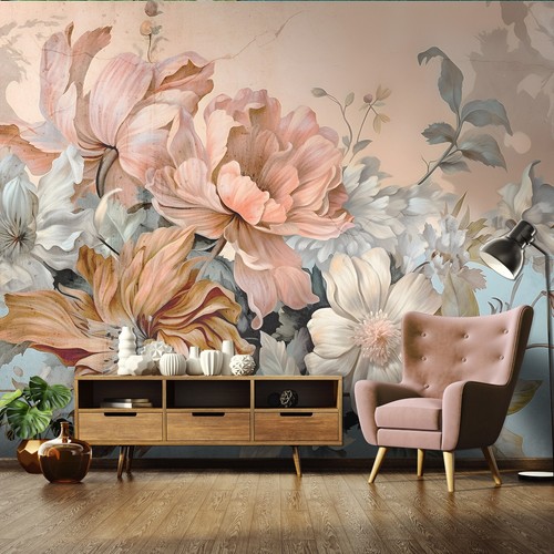 Flowers pastel abstraction - pastel,
