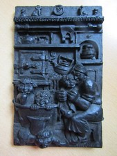 Kingmaker British Coal Wall Plaque Family Bath Day by Robert Olley 19.5 x 12cm