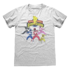 Official Power Rangers Team Pose Pullover T-Shirt Graphic Print fans Tee Apparel
