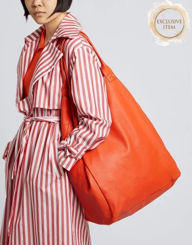 Slouchy leather tote bag - tote,
