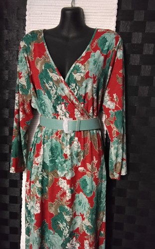 Vintage aqua and coral - coral, floral