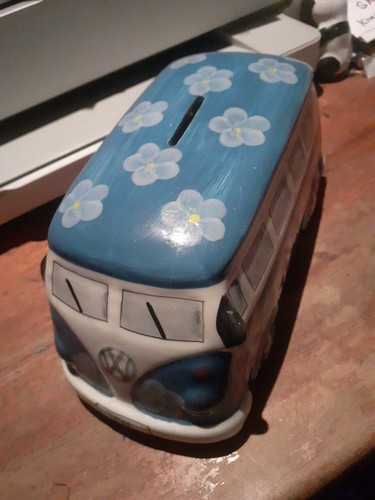 Camper van ceramic money - van,