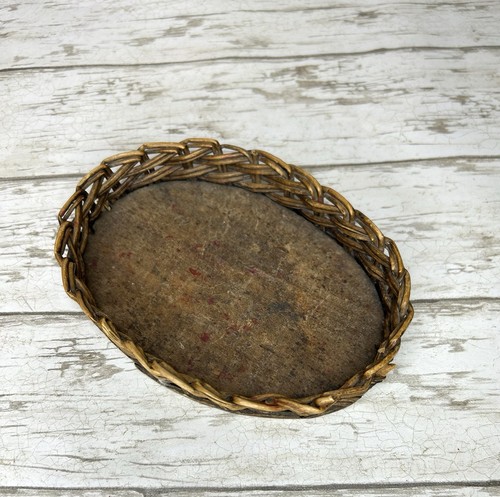 Oval tray with wood - oval, base