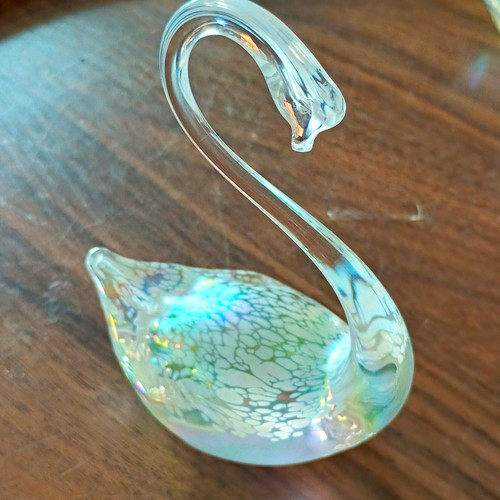 Pair heron iridescent art - of,