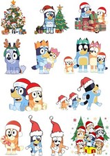 Bluey Christmas Wall & Window Stickers - High quality HD images  (A5-A0)