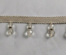 Diamante Crystal Beaded Curtain Blind Trimming Oasis Bead & Rondelle 