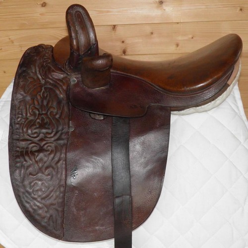 Antique brown english leather - english,