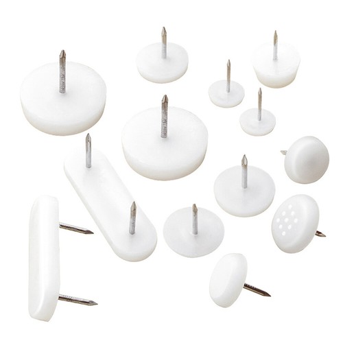 White plastic foot nails - plastic,